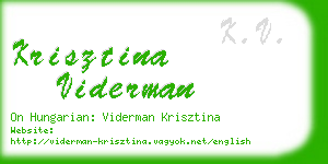 krisztina viderman business card